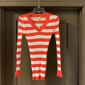 Striped stretch sweater